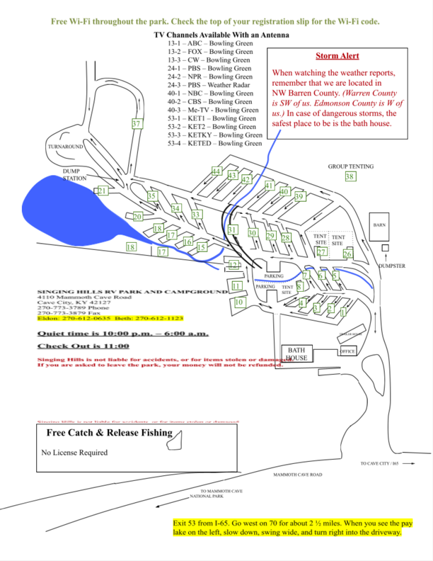 Singing Hills Site Map 3